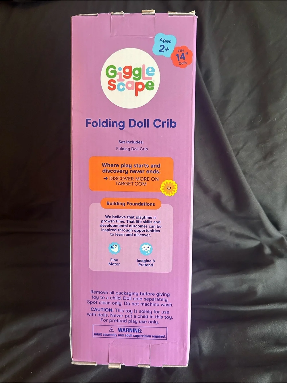 Target Pink Giggle Scape Folding Doll Crib